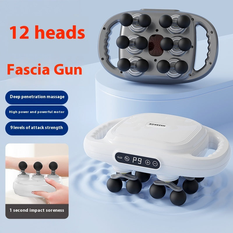 12 Head Waist Back High Frequency Vibration Whole Body Muscle Relax Fascia Gun