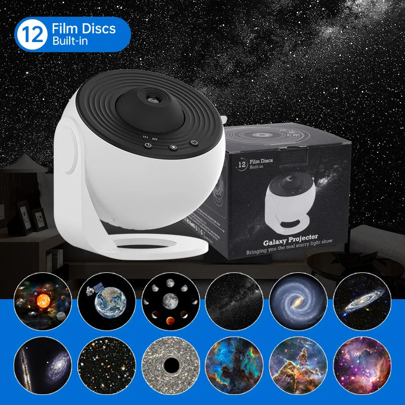 Night Light Galaxy Projector - Starry Sky Projector, 360° Rotating Planetarium Lamp for Children's Room, Valentine's Day Gift, Wedding Decoration, for Yoga, Mindfulness and Stress Relief.