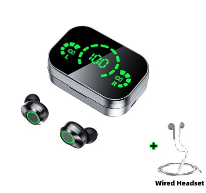 YD03 Drahtlose Bluetooth Headset TWS Großen Bildschirm Smart Digital Display In Ohr Atmen Licht